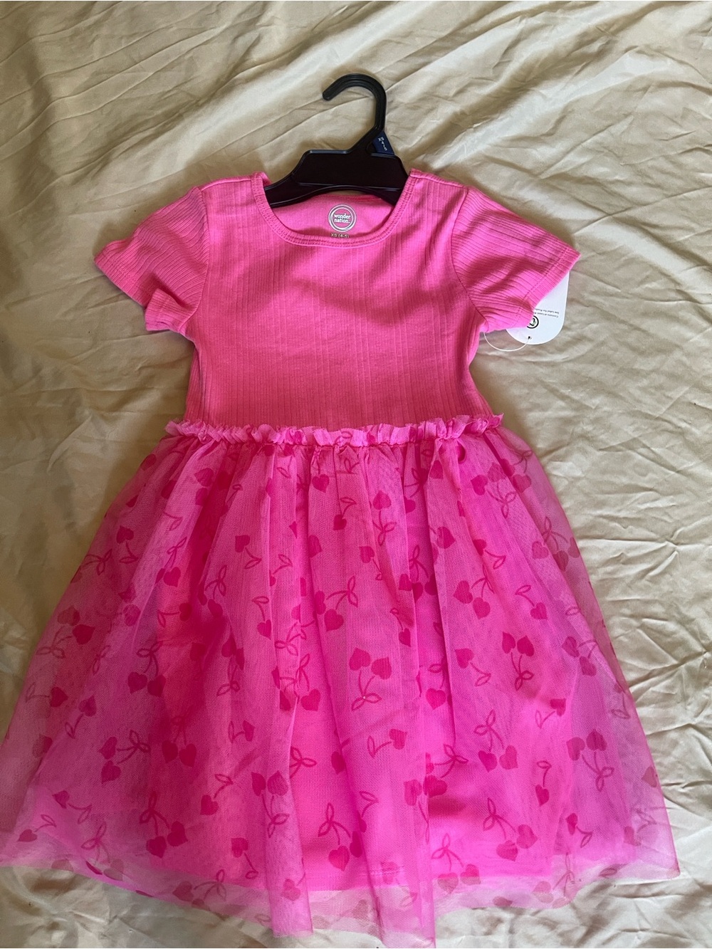 💕🔥4/$16 Girls NWT  Hot Pink Mesh Skirt Dress